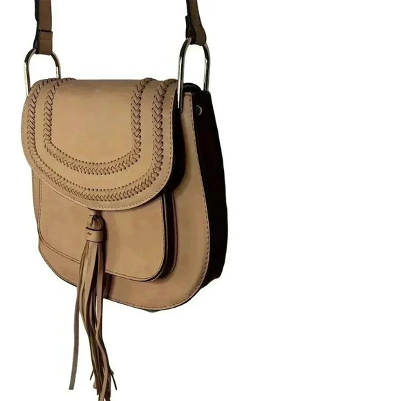 Franco Sarto Women's Pink Boho Crossbody Handbag with Tassel - Picture 3 of 8